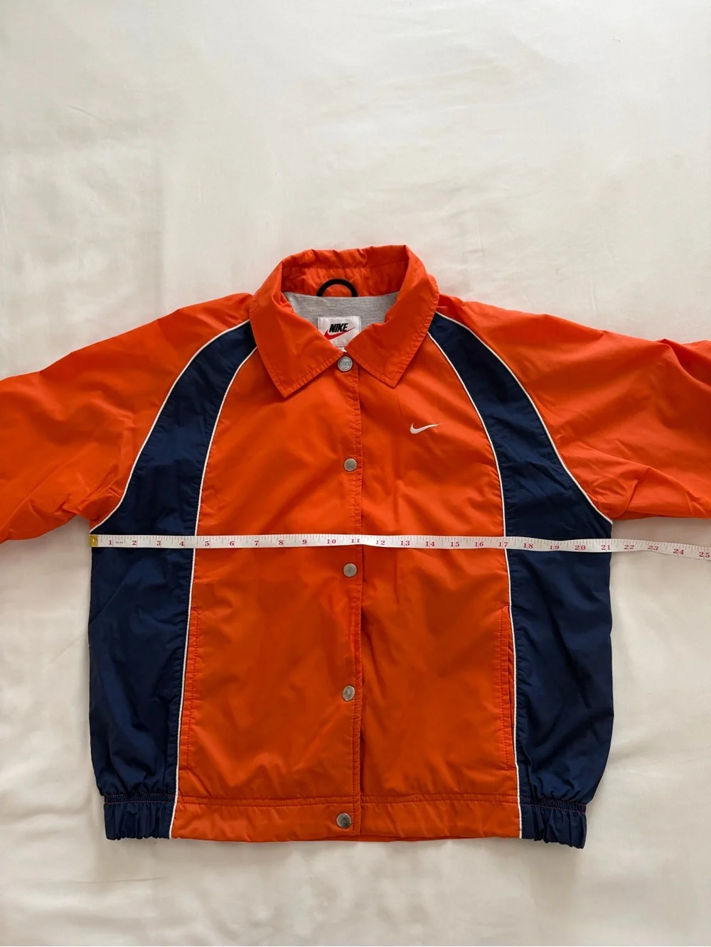 Vintage Nike Orange and Navy Boys Windbreaker Jacket